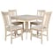 International Concepts 36 in. x 36 in. Square Top Pedestal Table  With 4 Dining Chairs Set of 5 K-3636TP-C10-4 - alternate 1